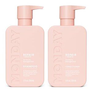 MONDAY HAIRCARE Repair Shampoo and Conditioner Set (12 oz) Shea Butter, Vitamin